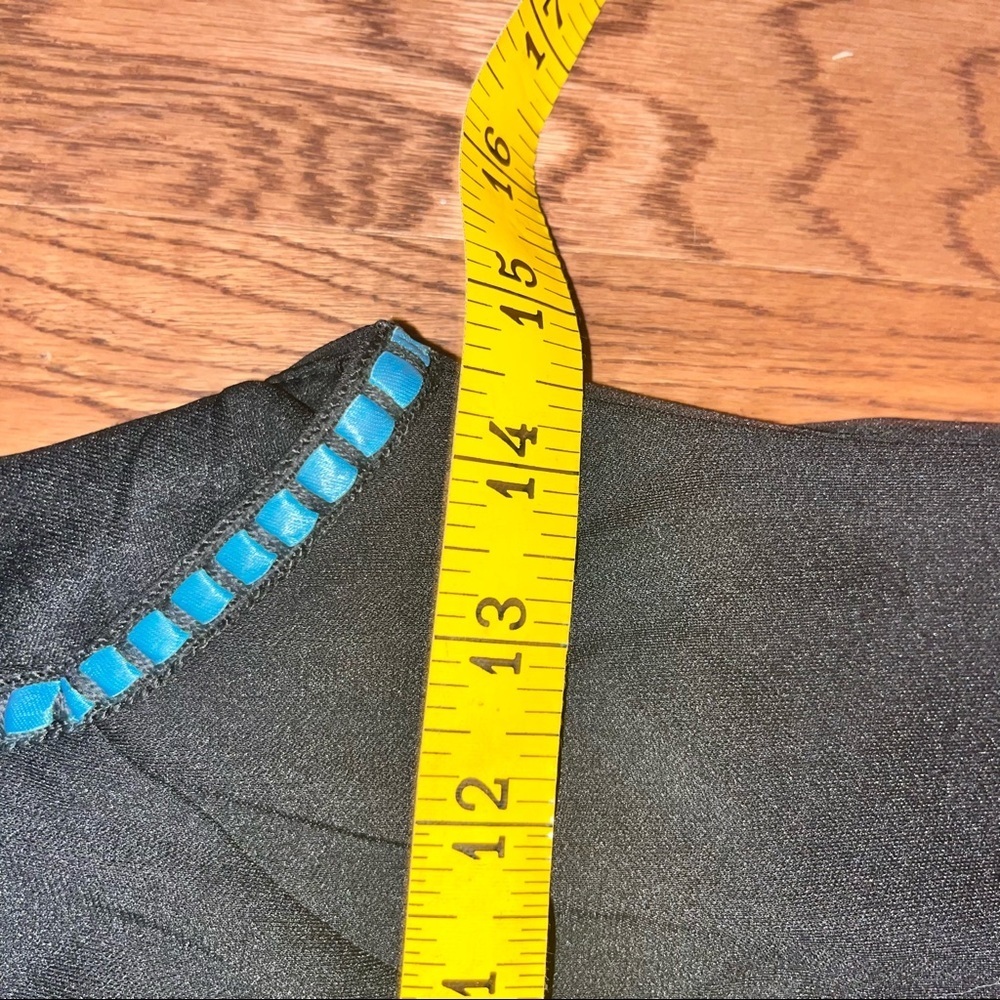 Chris McLaughlin Black & Blue Size 4 Dress - Picture 13 of 14